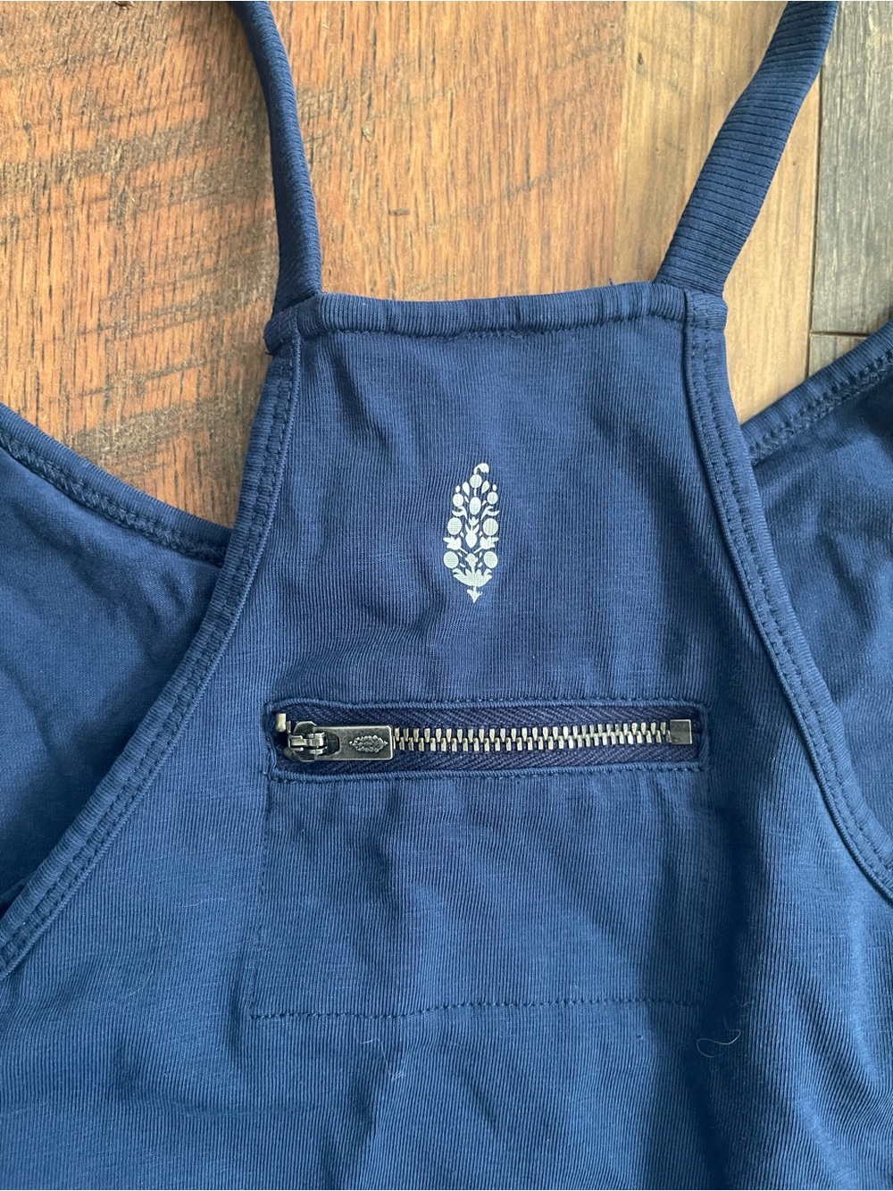 FP Movement by Free People Black Grape Hot Shot Mini Romper in Deep Navy - Picture 6 of 6